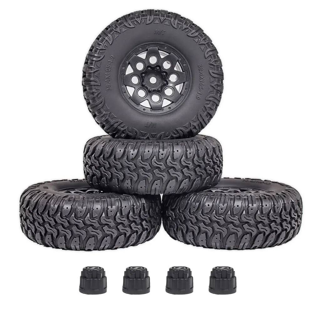 

1.9 Inch RC Rubber Tires 12mm Hexagonal Wheels For 1:10 RC Model Climbing Rally Car Tires and Wheels 4 PCS Rock Tires Set