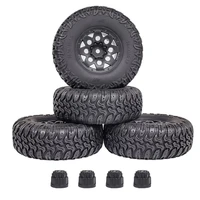 1 9 inch rc rubber tires 12mm hexagonal wheels for 110 rc model climbing rally car tires and wheels 4 pcs rock tires set