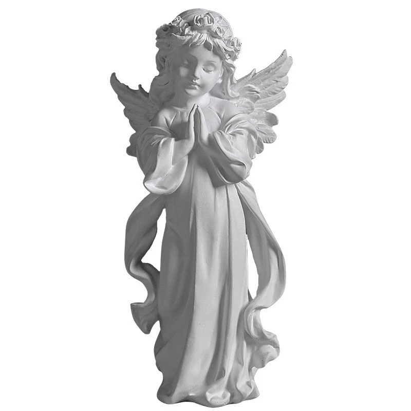 

Resin Vintage Angel Sculpture Fairy Garden Home Living Room Interior Christian Decoration Accessories Statue