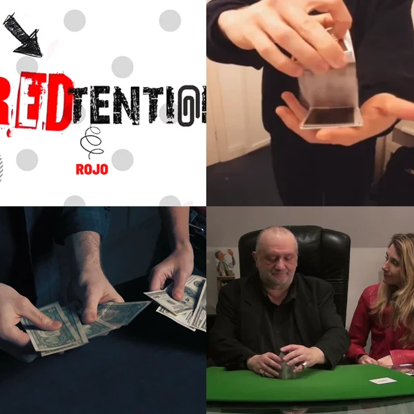 

REDtention by Rojo，Shake Change by Ollie Mealing，Short Change Plus by Juan Pablo，Shot Glass by Dominque Duvivier magic tricks