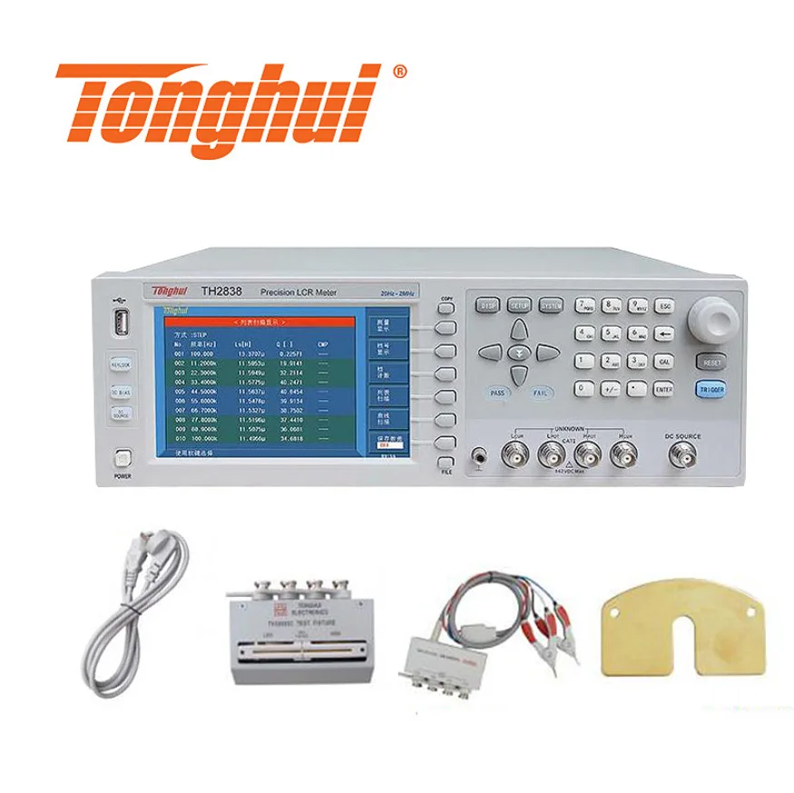 

Tonghui TH2838 LCR digital bridge precision capacitance resistance inductance measuring instrument impedance analyzer