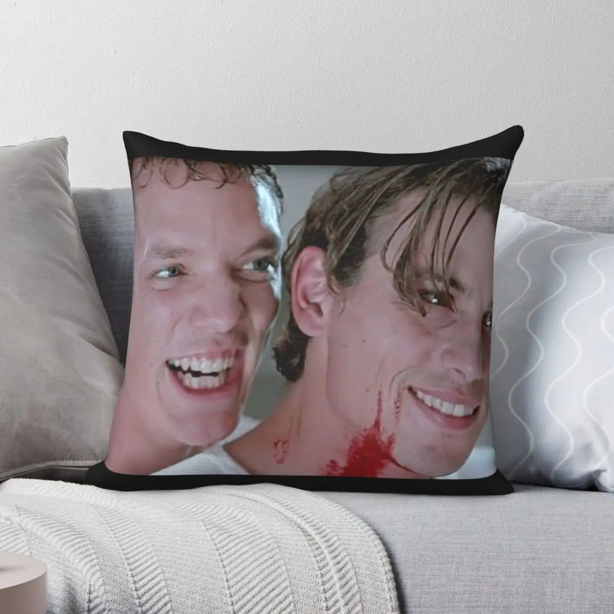 

Scream Horror Movie Billy And Stu Pillowcase Polyester Linen Velvet Creative Zip Decor Pillow Case Home Cushion Cover