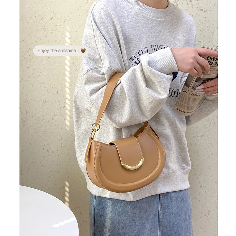 High-Grade Design Small Bag Women 2023 Autumn and Winter New Fashionable All-Match Shoulder Messenger Portable Sadd...