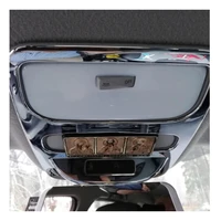 for renault captur 2013 2016 car interior sticker accessories car front reading lampshade panel cover trim abs chrome 1pcs