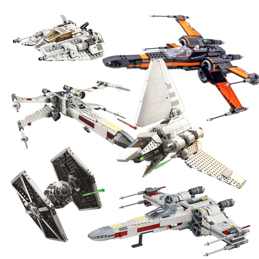 

New Star Space War Poe Dameron's X-wing Fighter Aircraft T-65 T-70 Building Blocks Bricks Toys Kid Gift