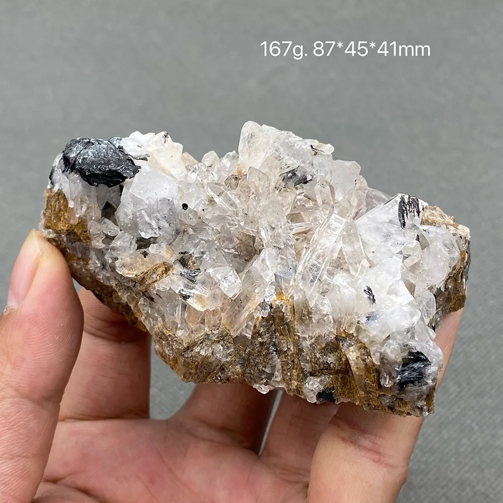 

100% натуральный зеркальный гематит и симбиоз кристаллов, образец минерала, хрустальные камни и кристаллы, целебный кристалл кварца
