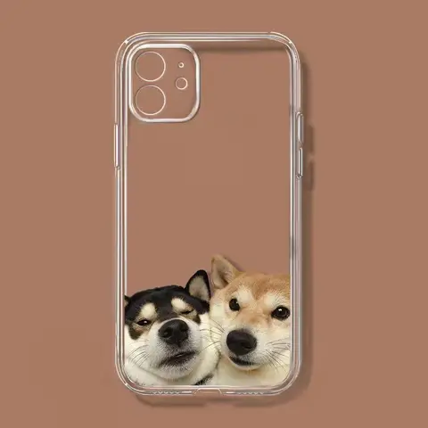 Прозрачный чехол с забавной собакой для iPhone 13, силиконовый чехол для iPhone 11 12 13 Pro Max XR 7 8 11 Pro X XS Max Plus, мини-чехол для телефона
