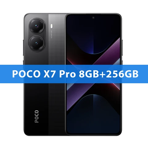 Глобальная версия мобильного телефона POCO X7 Pro 5G, 256 ГБ, 512 ГБ, размер 8400-ультра, 6, 67 дюйма, 120 Гц, дисплей, 90 Вт, зарядка, 6000 мАч, NFC