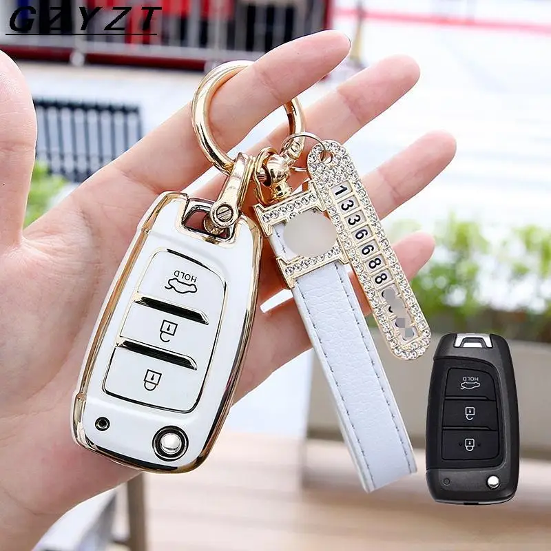

TPU Car Key Cover For Hyundai Tucson Sonata Elantra I40 Celesta I35 Case Bag Auto Holder Shell Accessories Keychain Car Styling