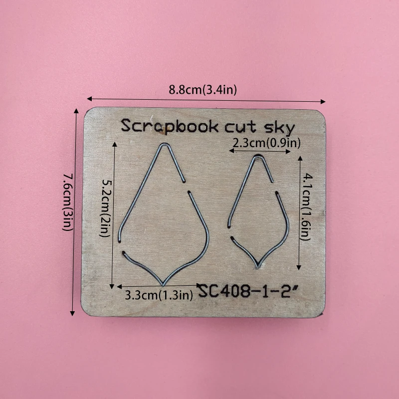 

Shaped Earring Wood Cutting Dies Compatible with Most Machines