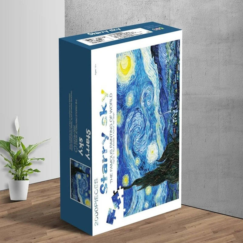 

Van Gogh Puzzle 2000 Pieces 70x100cm Jigsaw Museum Collection Huge Size Beautiful Decoration Family Cooperate Toy Brain Storm