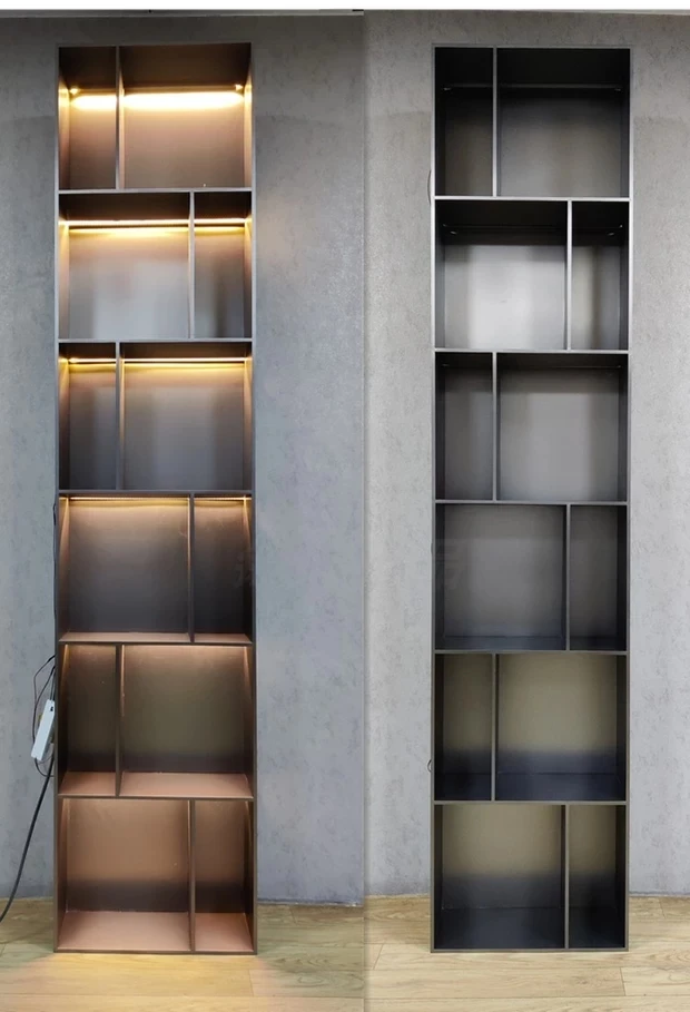 

Customized 304 Stainless Steel Niche Bathroom Embedded Storage Living Room TV Background Cabinet Bookcase Wine Cabinet