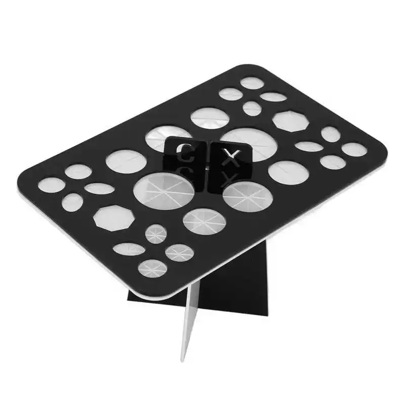 

Nail Art Brush Display Stand Convenient 26 Holes Acrylic Universal Multifunctional Nail Art Brush Rack for School for Home