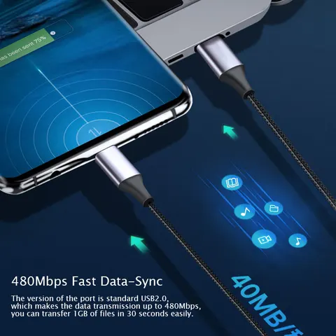 Кабель для быстрой зарядки PD 100 Вт 60 Вт USB C на Type C для Xiaomi Samsung MacBook iPad