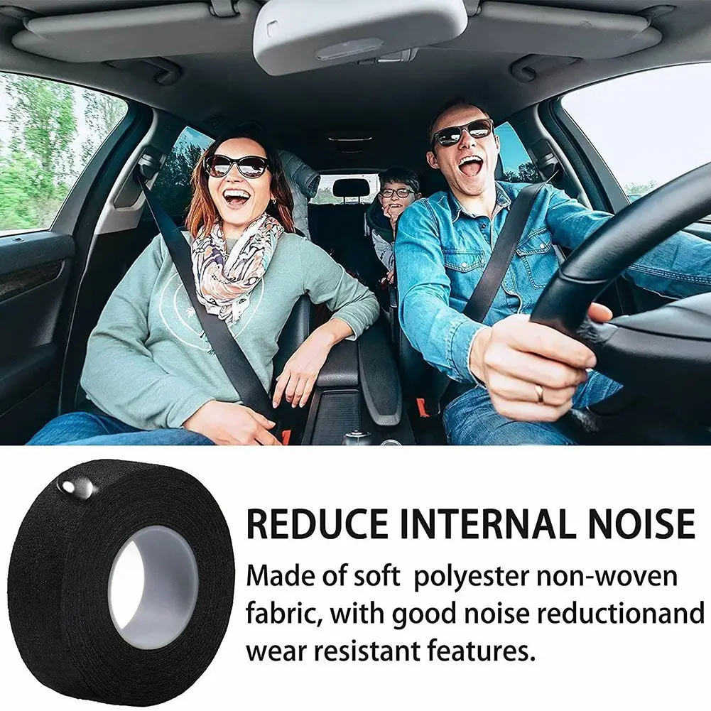 

Tape Cable Tape Winding 25mm X 15m Adhesive Cloth Fabric Tape Automotive Cable Tape Black Electrical Heat Tape