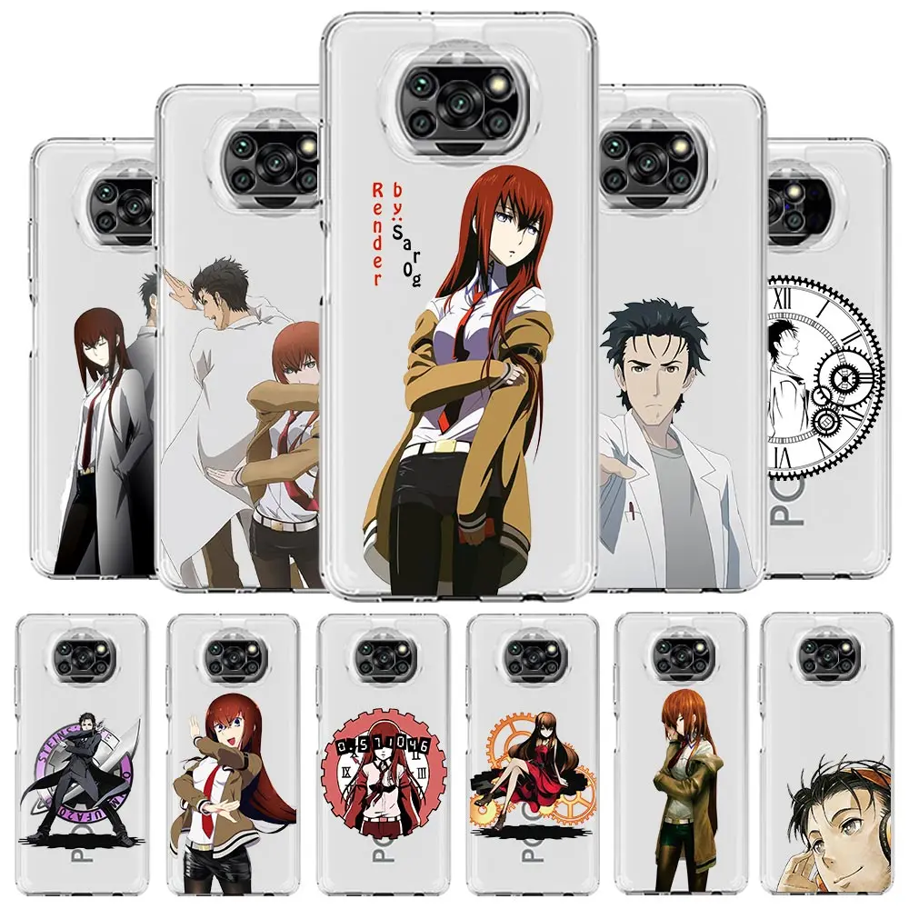 

Classic Anime Steins Gate Phone Case For Xiaomi Mi 12T 10 12 Lite 11 Ultra 11X 11T Pro 11i Poco X4 X3 NFC F3 F4 M3 M4 Soft Cover