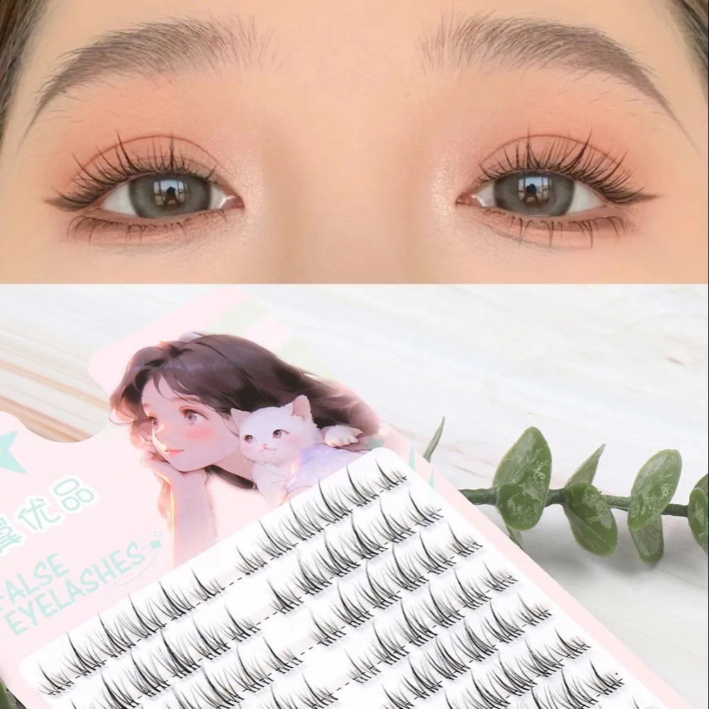 10-разрядные 3D накладные ресницы нет необходимости в клею ультра-звуки