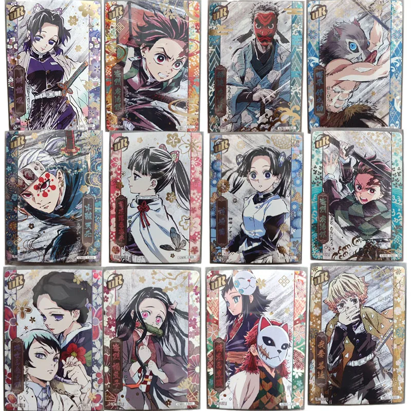 

Anime Demon Slayer Kamado Nezuko Agatsuma Zenitsu Ur Card Game Collection Rare Cards Children's Toys Surprise Birthday Gifts