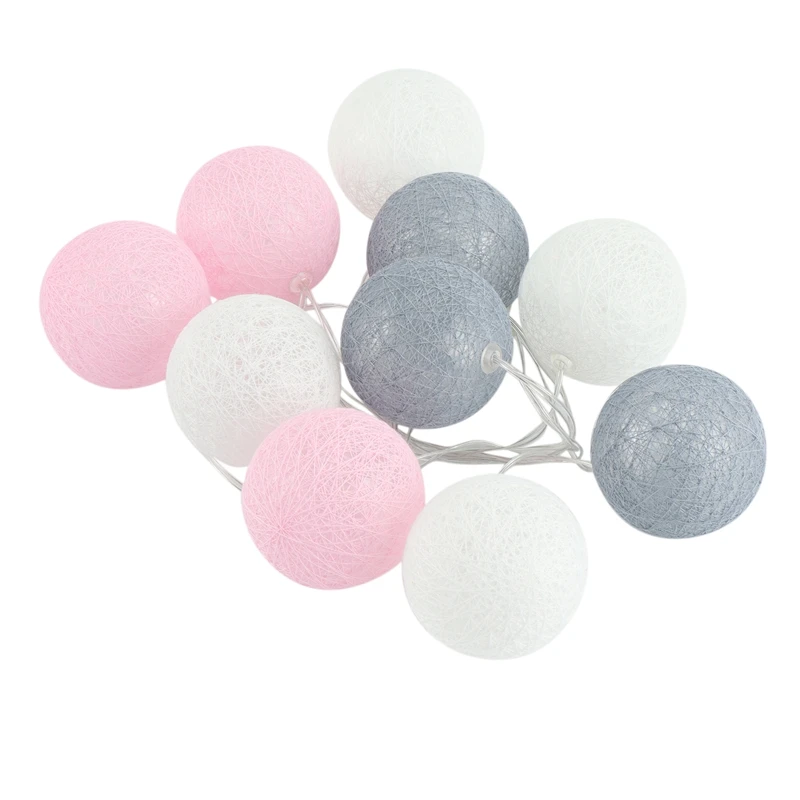 

Hot HG-6CM LED Cotton Ball Garland Light String Garden Christmas Holiday Wedding Party Bedroom Light Chain Outdoor Decoration