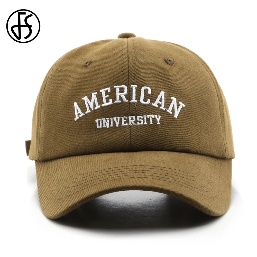 FS Brand Letter Embroidery Brown Green Cap Summer Baseball Hat For Men Women Snapback Golf Caps Trucker Hats Hip Hop Gorras