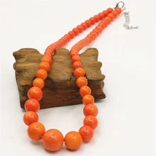 6-12mm Natural Accessories Orange Seashell Pearl Beads Tower Necklace Chain Hand Made Jewelry Making DIY Christmas Girls Gifts