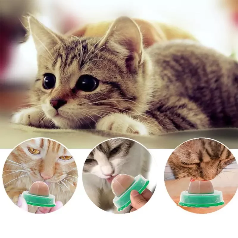 

2022New Healthy Cat Snacks Catnip Sugar Candy Licking Nutrition Gel Energy Ball Toy for Cats Kittens Healthy Nutrition Pet Snack