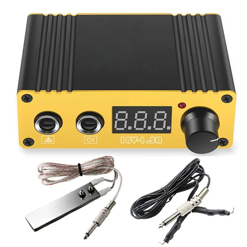 

Digital LCD Design Tattoo Power Supply with Tattoo Pedal Switch and Tattoo Clip Cord for Tattoo Machine Supplies