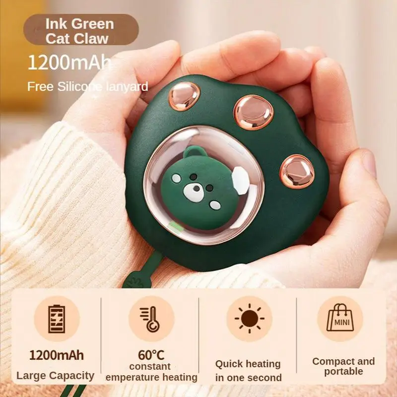 Mini Cute Cat Claw Hand Warmer 1200mAh/2400mAh USB Electric Hand Warmer Suitable For Outdoor Portable Travel In Winter
