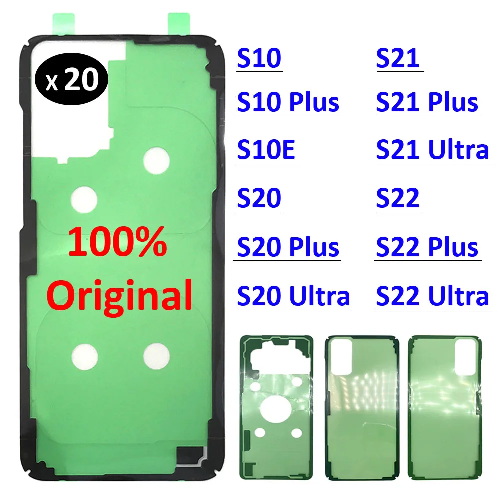 20Pcs, originele Sticker Terug Behuizing Batterij Cover Tape Voor Samsung Galaxy S8 S9 S10 S10E S20 S21 S22 Plus Ultra fe