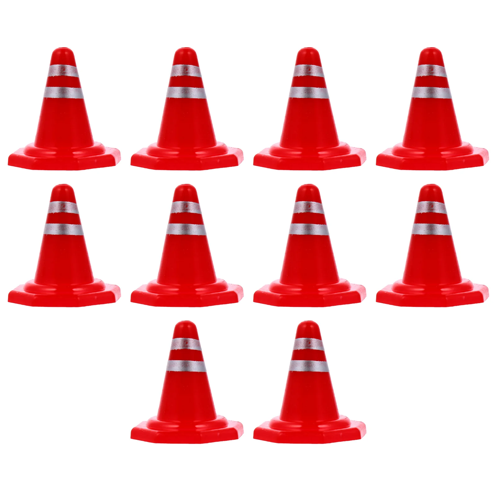 

10Pcs Traffic Roadblocks Simulation Sand Table Props DIY Road Cone Signs