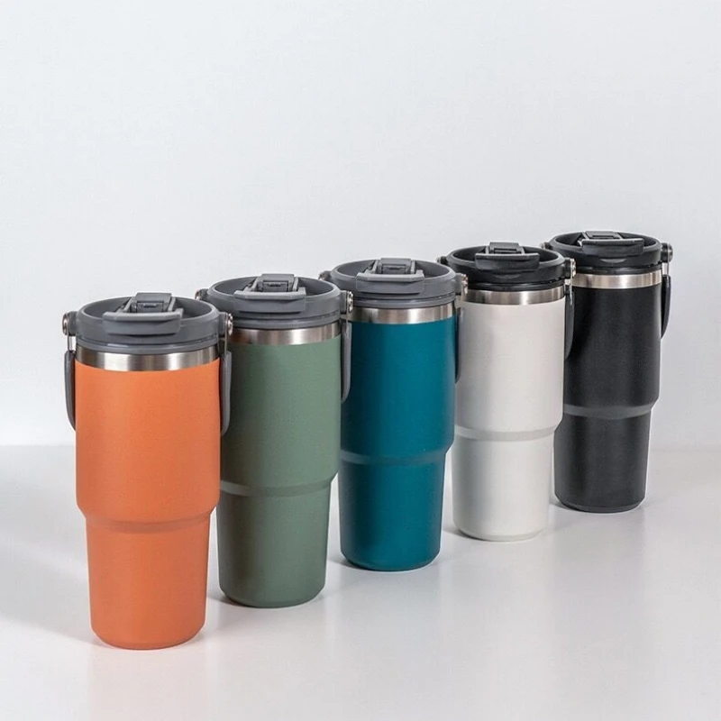 

New Coffee Cup Vacuum Flask Portable Travel Car Water Cup Stainless Steel Double-Layer Vacuum Large Capacity Sports Pot