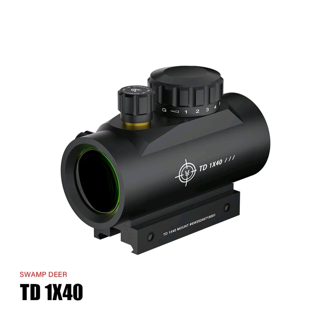 TD1X40 красная точка голографическое красно-зеленое пятиуровневое освещение с большим полем зрения и регулируемым металлическим перекрестием (art.: 3920cefa6c384) - 3920cefa6c384