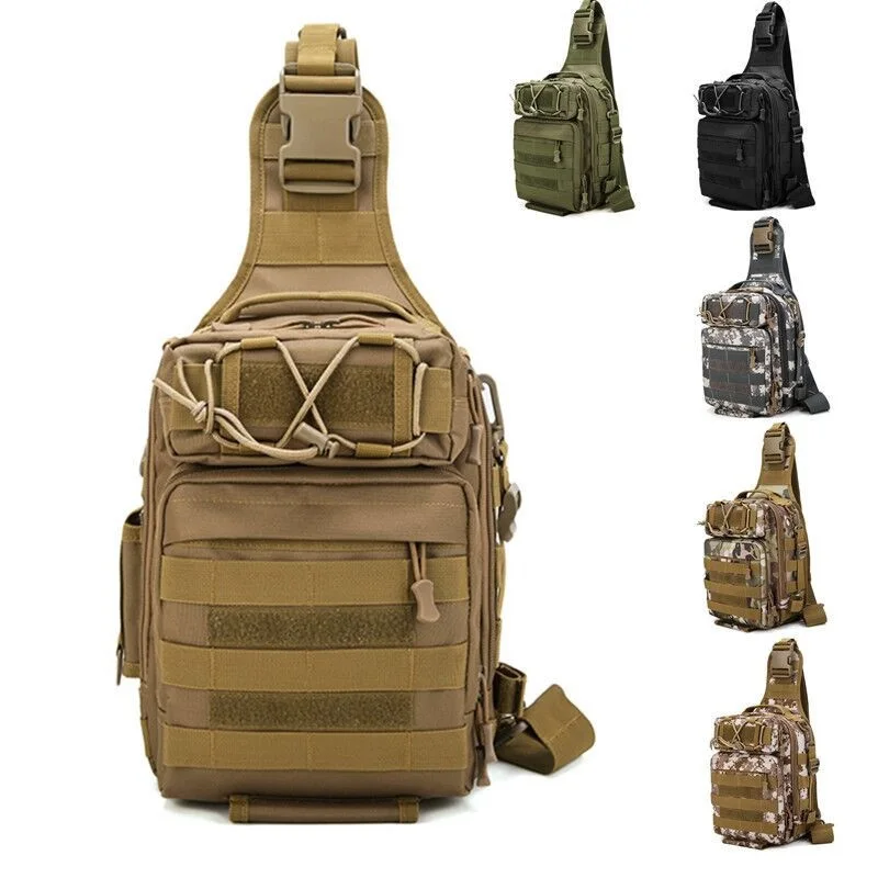 

8L Lure Fishing Bag #2065 Boy Shoulder Bag Multi-function Tactical Backpack Medium Capacity Chest Bag