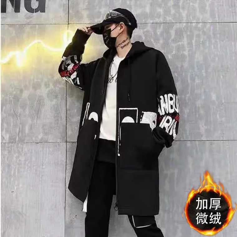 

Trench male spring jacket men black Fashion Harajuku Men's windbreaker veste 2022 Overcoat Casual Outwear Hip Hop Men Jacket