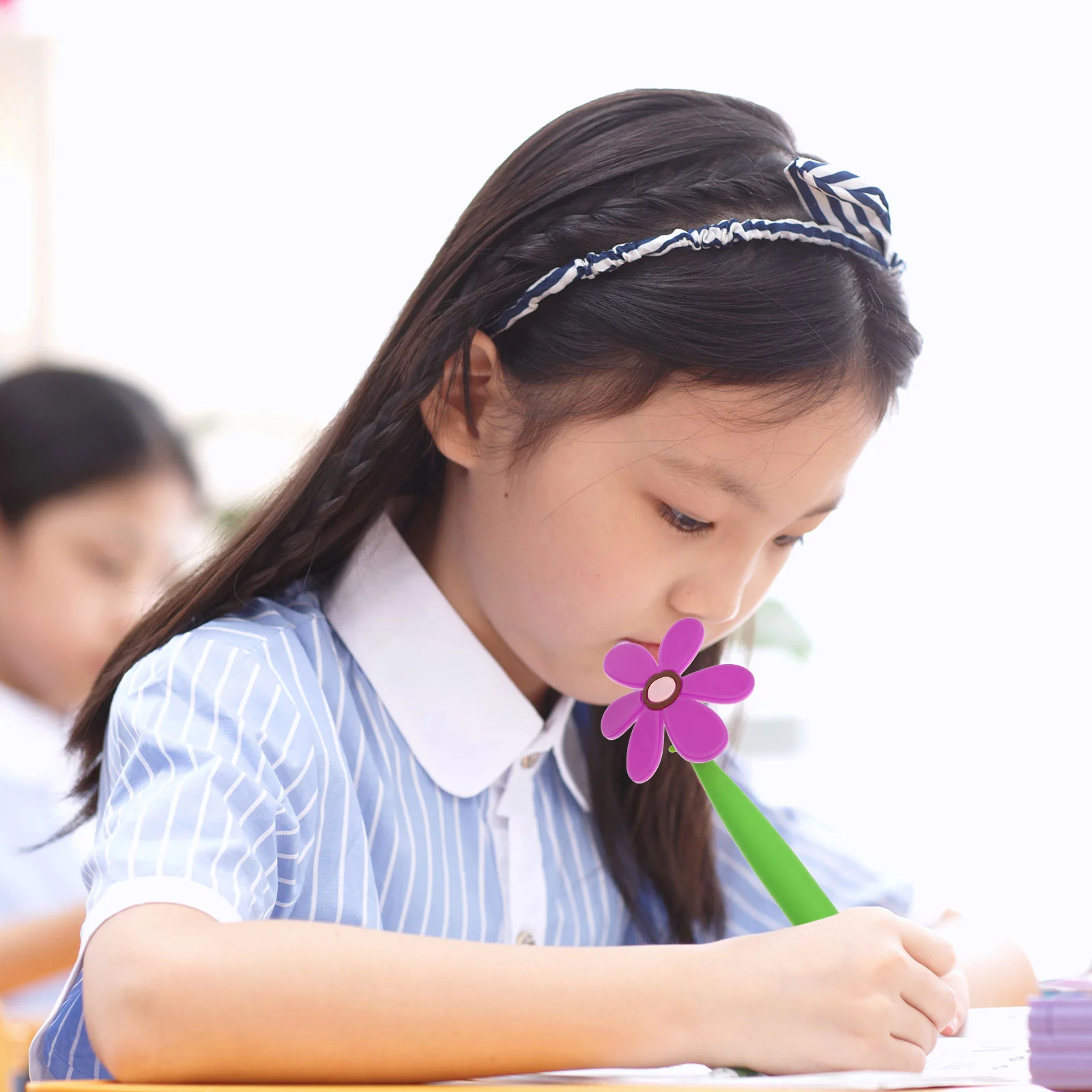 

4pcs Ballpoint Pen Adorable Sunflower Creative Flowerpot Writing Tool for Office Home School