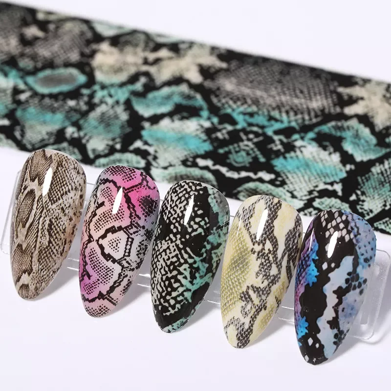 

Leopard Foil On Nails Special Snake Flower Patterns Nail Transfer Foil Nails Art Stickers Decorations 20*4cm New