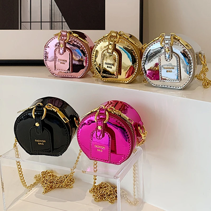 Роскошные блестящие кожаные женские сумочки дизайнерские сумки через плечо