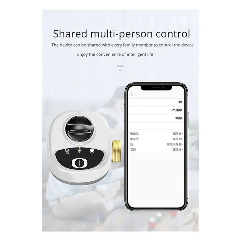 Умный Wi-Fi водяной клапан газовое отключение для APP беспроводного управления