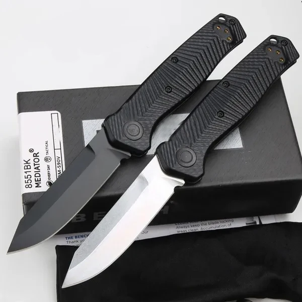 

Настольный Боевой складной нож BM, уличный тактический складной Клинок с рукояткой G10, модель 8551BK, карманные ножи для выживания, инструменты ...