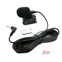 for auto dvd radio 3m long professionals car audio microphone 3 5mm clip jack plug mic stereo mini wired external microphone