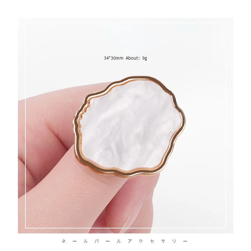 

Nail Art Ring Palette Mixing Acrylic UV Gel Polish Painting Drawing Color Board Japanese Imitation Shell Ring Palette Tools