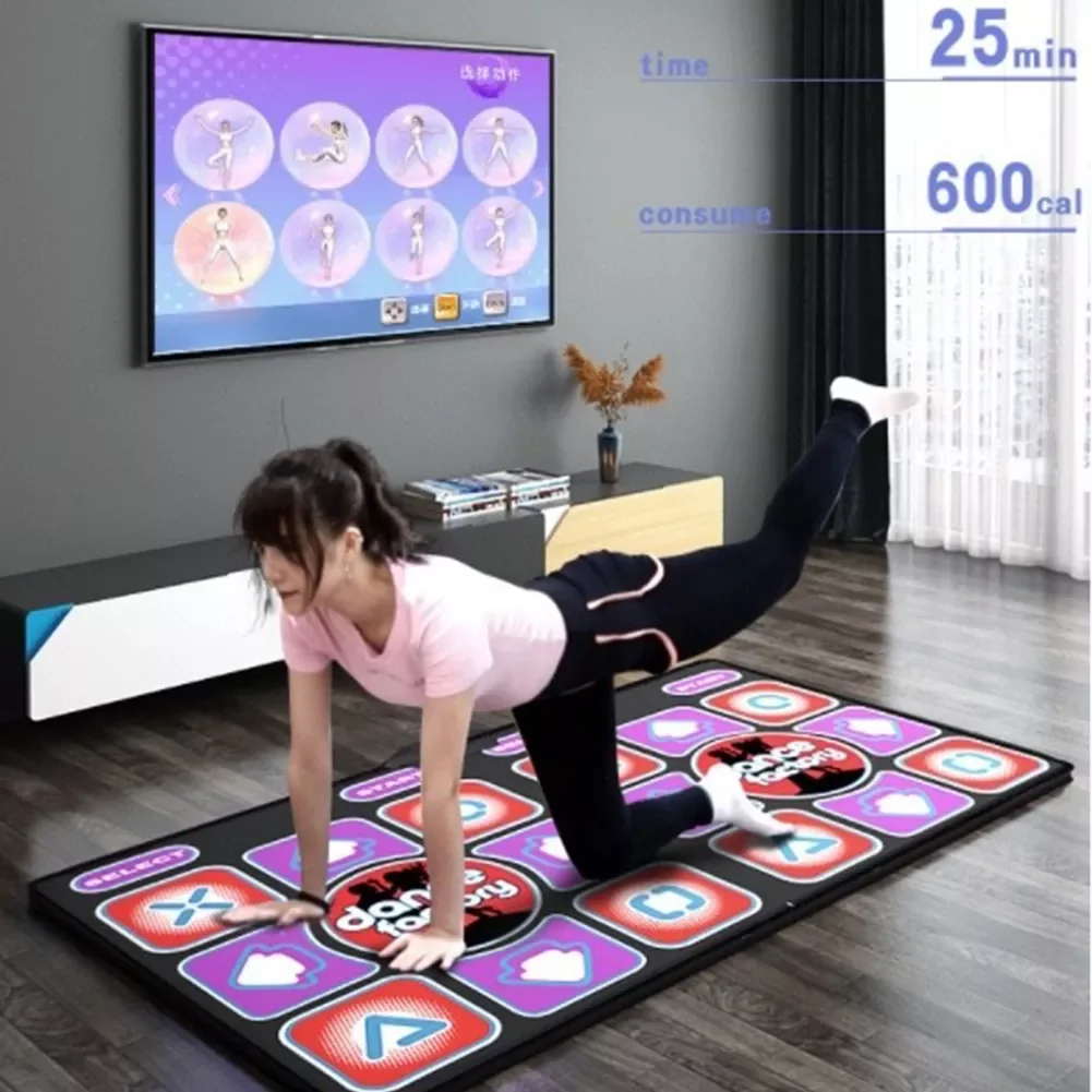 

ТВ ПК компьютер 3D двойной танцевальный коврик Домашний комнатный ПВХ HD игры для бега йоги обучающий массаж заготовки детская игрушка подар...