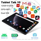 Новинка 2022, планшет 10 дюймов, планшет Android 11, 12 Гб ОЗУ, 512 Гб ПЗУ, планшет с двумя SIM-картами, 10-ядерный планшетный ПК, 8800 мАч, Wi-Fi, GPS, планшет, распродажа