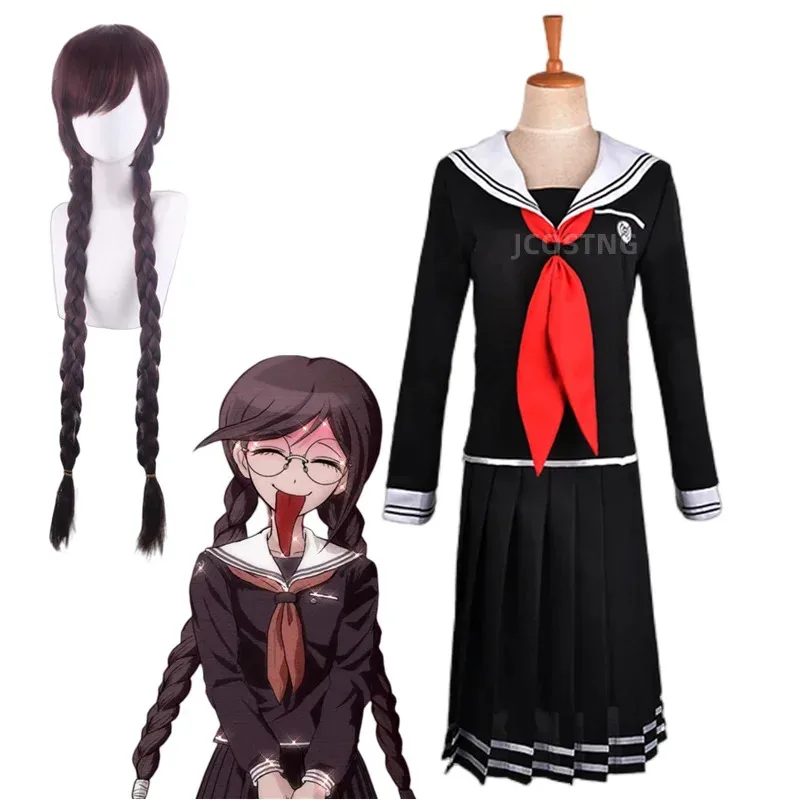 Фото Хит продаж: Костюм для косплея по аниме-игре Danganronpa, школьная форма Токо Фукавы (JK) для женщин и девушек, для Хэллоуина, вечеринок, сценических выступлений 2MN40 №2