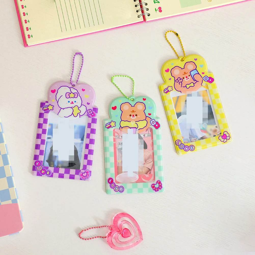 

Ins Стиль Медведь телефон Симпатичный кампус автобус карточка шнурок защитный чехол Защита цепи идол фото рукава школьные канцелярские прин...