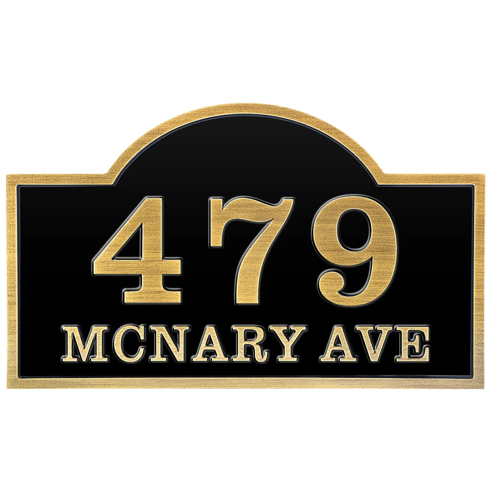 

BILEEDA Modern House Number Outdoor Metal Address Plaque For Mailbox Post Home Office Residencial Sign Street Name Door Plates