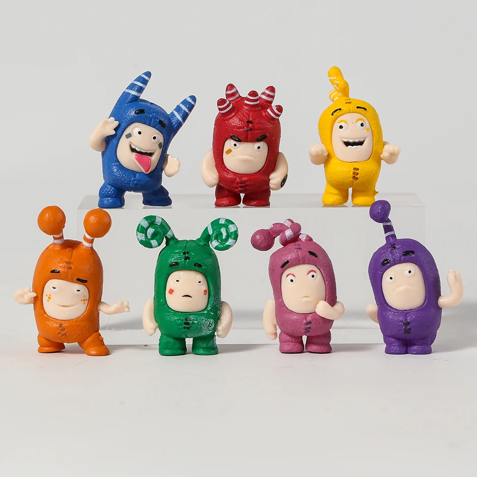 

Oddbods Fuse Bubbles Slick Jeff Bubbles PVC Figures Toys Cute Cartoon Anime Dolls 7pcs/set