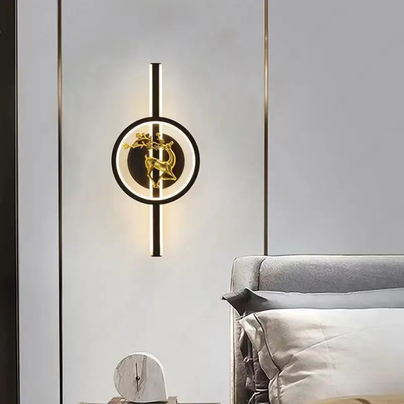 

Современная простая светодиодная настенная лампа в виде полосы, длина 80 см, 90-260 В, прикроватная лампа для спальни, гостиной, фоновое украшение, инженерное оформление отеля