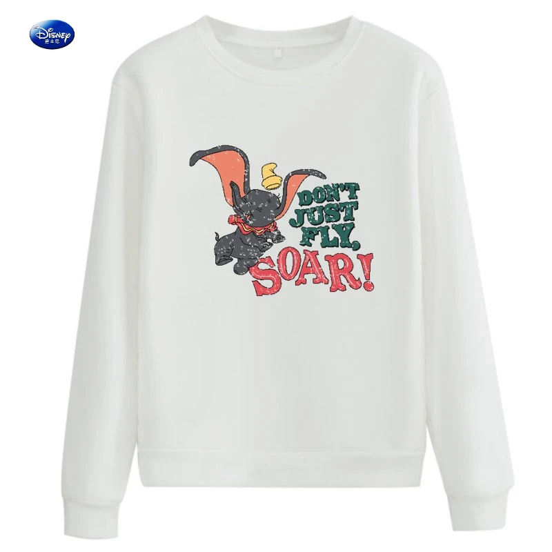 

Disney Cute Kawaii Dumbo Sweatshirts Pullover Tops for Women 90s Aesthetic Fall Winter Long Sleeve Crewneck Polerones Mujer 2022