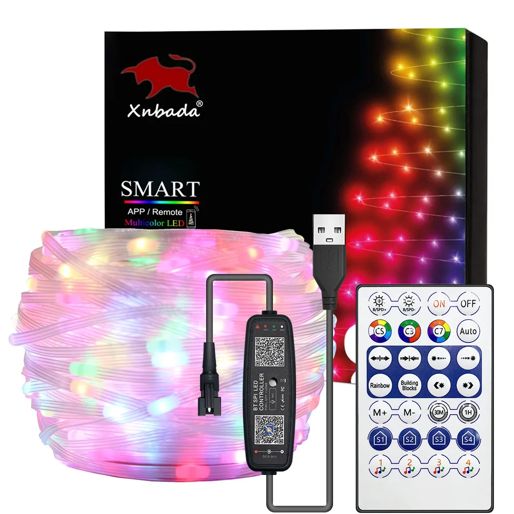 

Xnbada RGBIC светодиодная гирлянда WS2812B DC5V